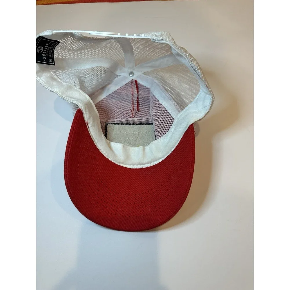 Solfish Snapback Hat Red Surf Skate‎ Beach Mesh USA Flag